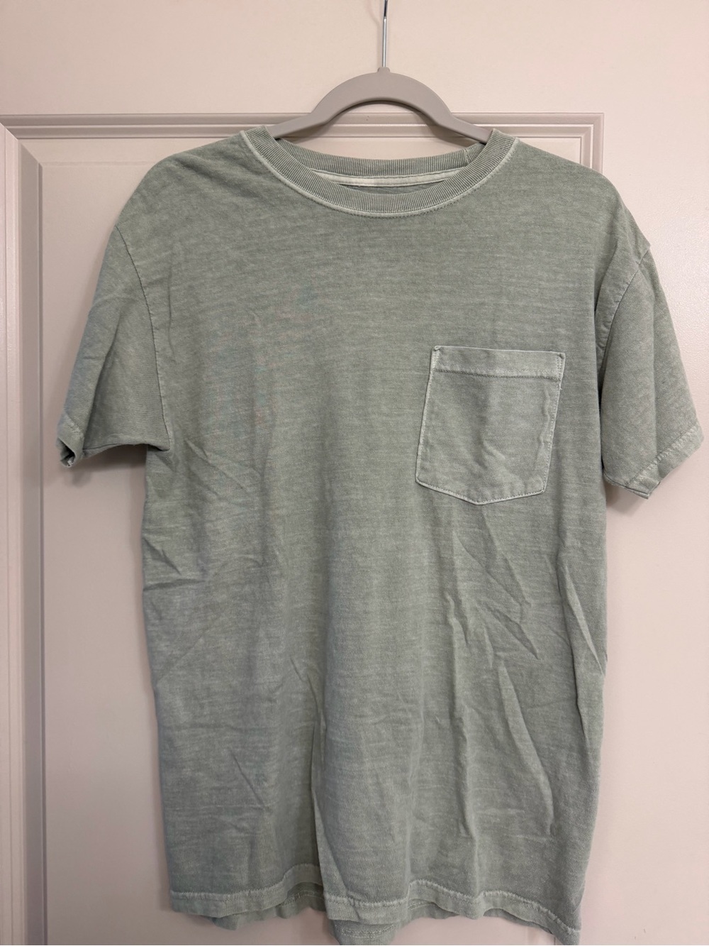 PacSun Men's Short Sleeve Pocket Tee - Light Sage Green
